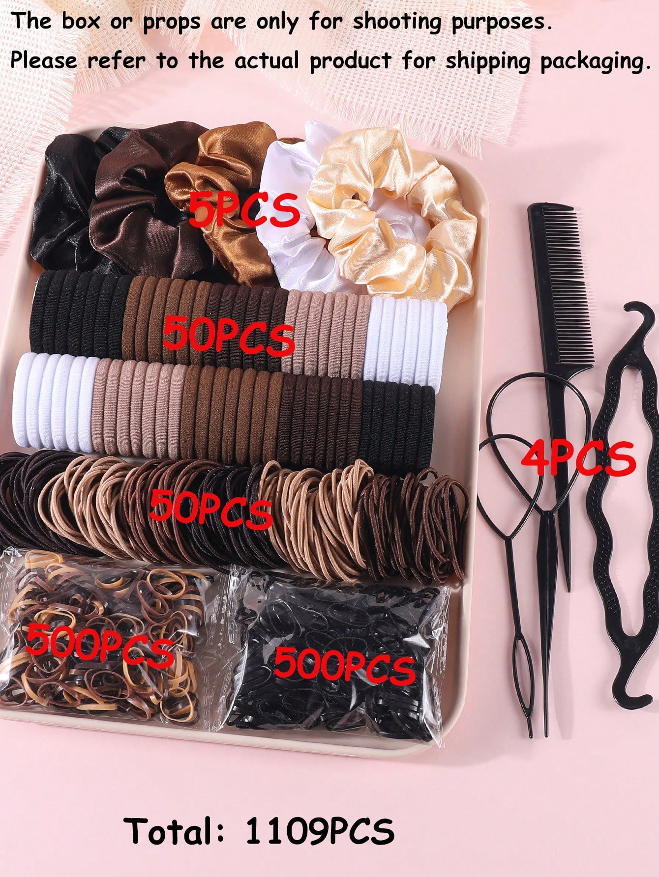 1109 Pcs Girls Hair Accessorie - Scrunchie Satin Set recension och pris