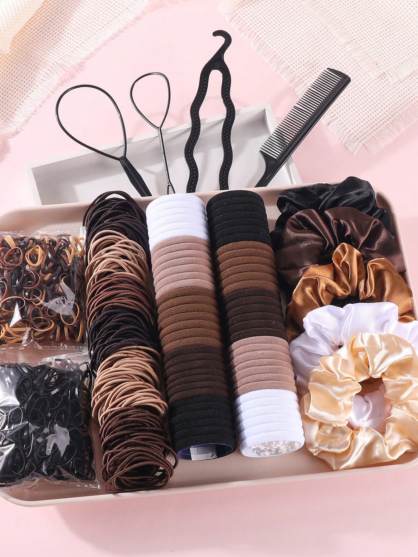 1109 Pcs Girls Hair Accessorie - Scrunchie Satin Set recension och pris