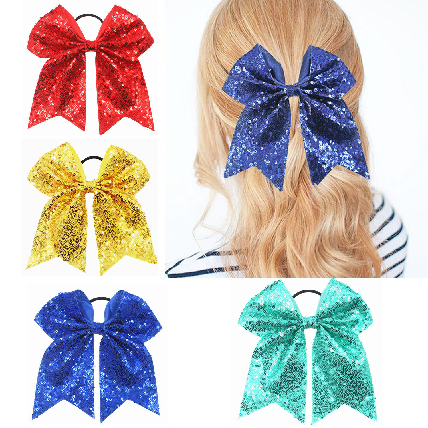 Sequin Swallowtail Bow Scrunch - Women Accessories Holder recension och pris
