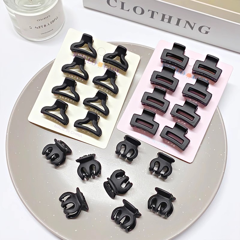 8pcs/set Black Colorful Geomet - Hair Claw Clip Set recension och pris