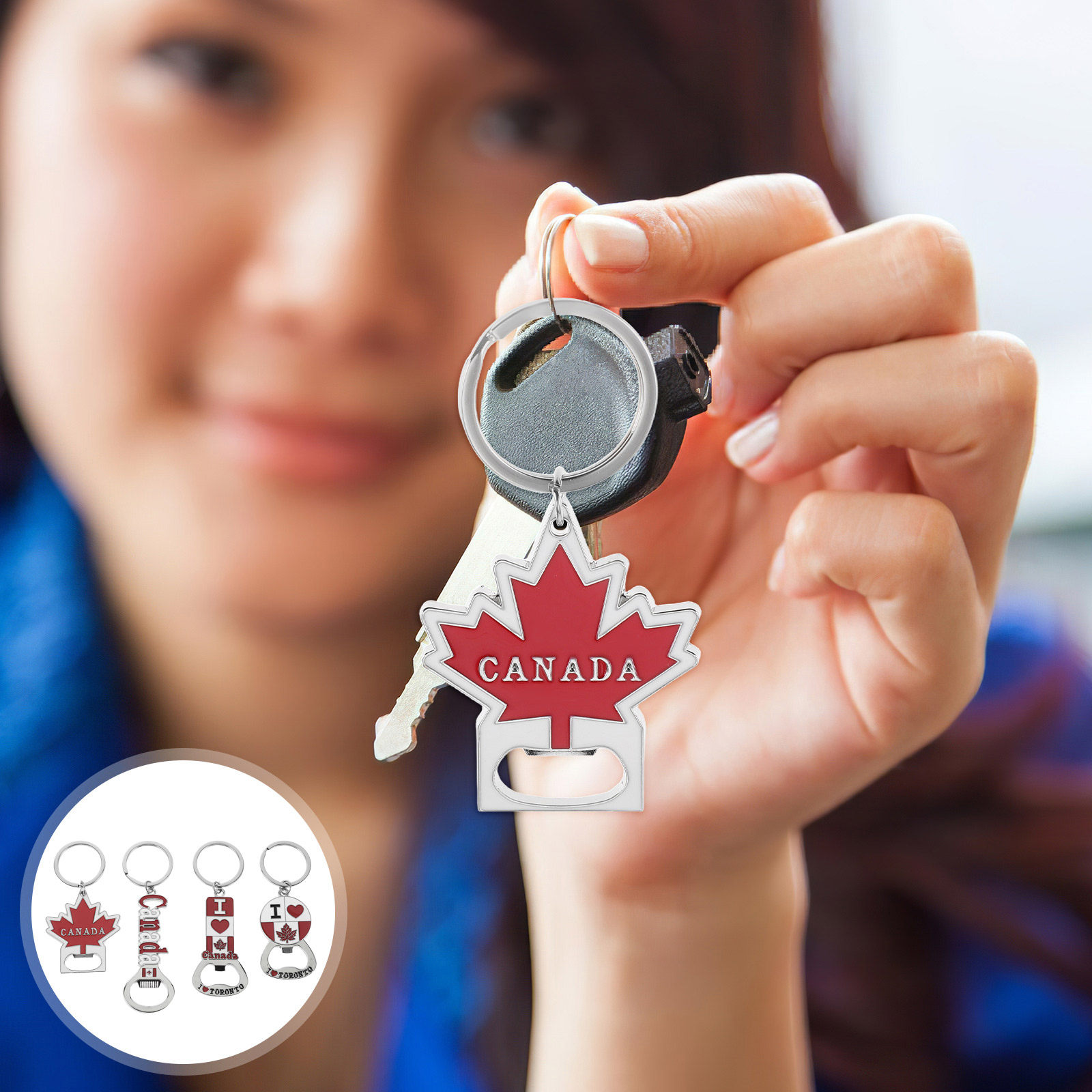 4Pcs Canada Keychain Bottle Op - Women'S Accessories Canada recension och pris