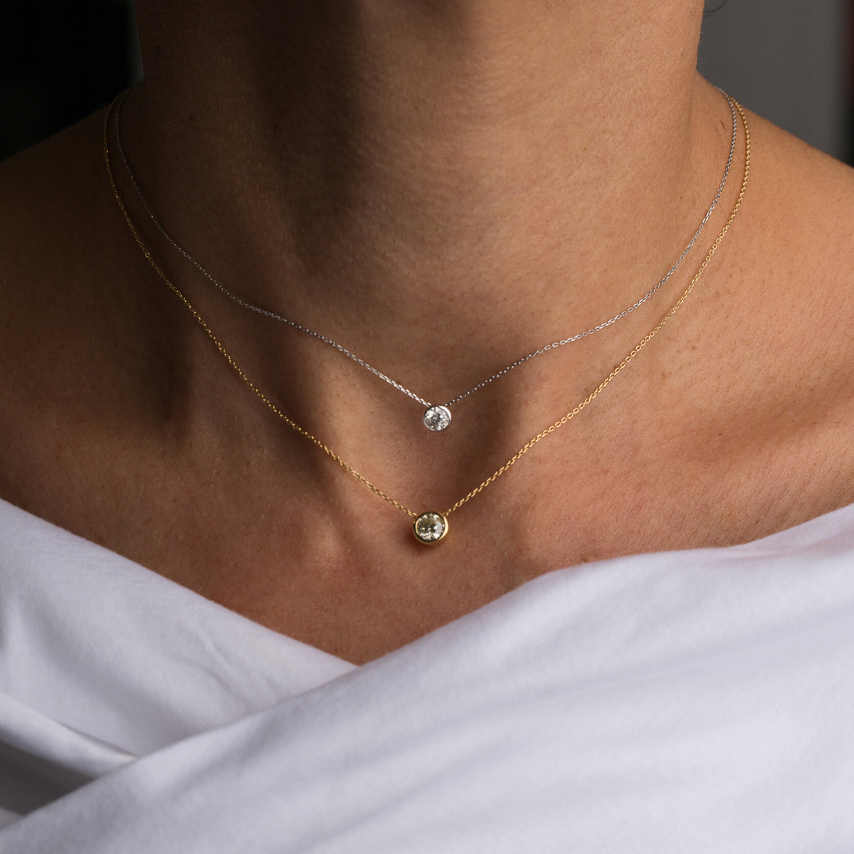 100% 925 Sterling Silver Forev - Charm Necklace Dainty recension och pris