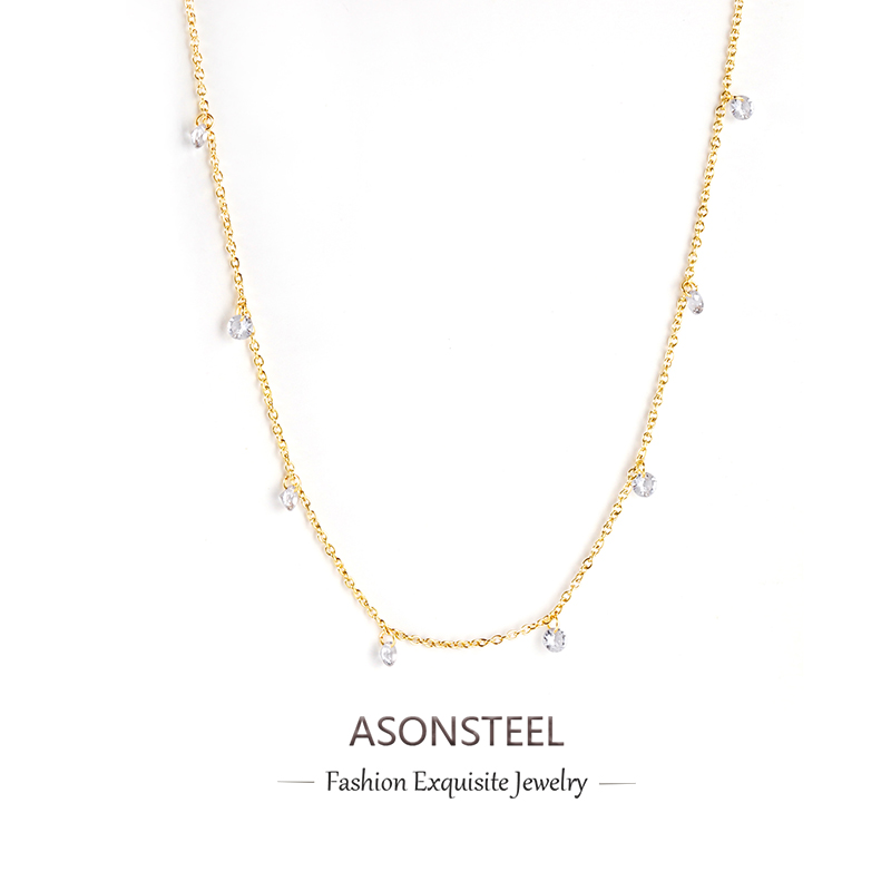ASONSTEEL Luxury Stainless Ste - Charm Necklace Dainty recension och pris