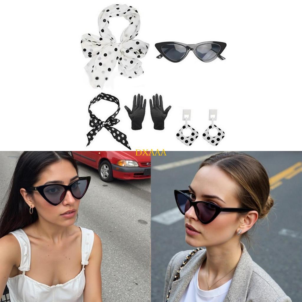 DXAA 1950s Costumes Scarf Cats - Women'S Accessories In The 1950S recension och pris