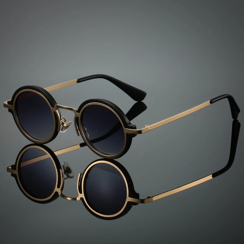 New Retro Metal Round Frame Su - Women Accessories Trendy recension och pris