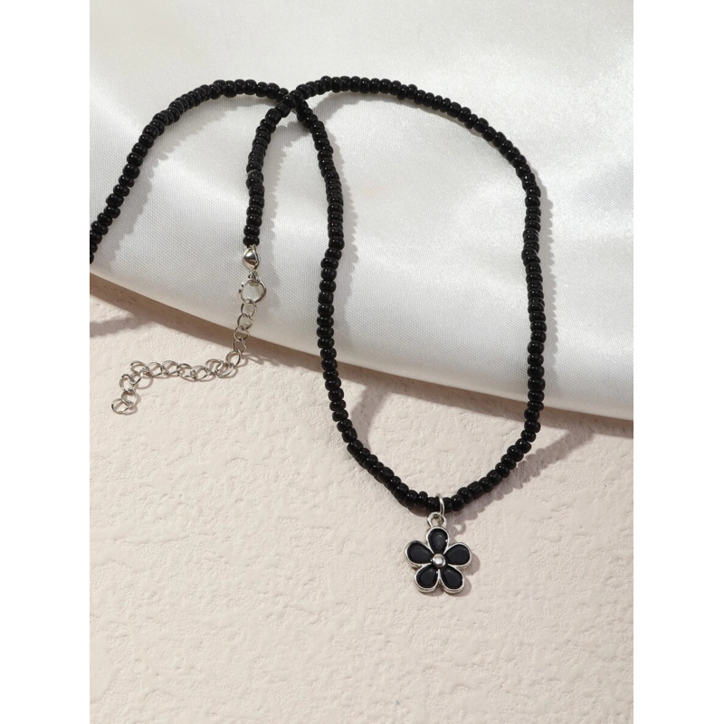 1pc Dainty Flower Charm Beaded - Charm Necklace Dainty recension och pris