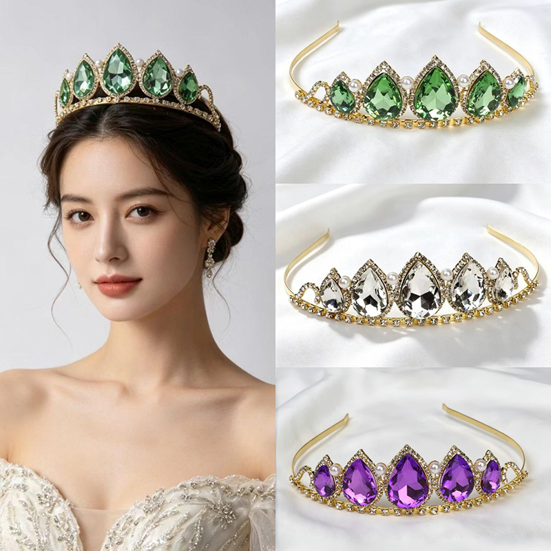 Green Water Drop Rhinestone Cr - Women'S Accessories And Jewelry recension och pris