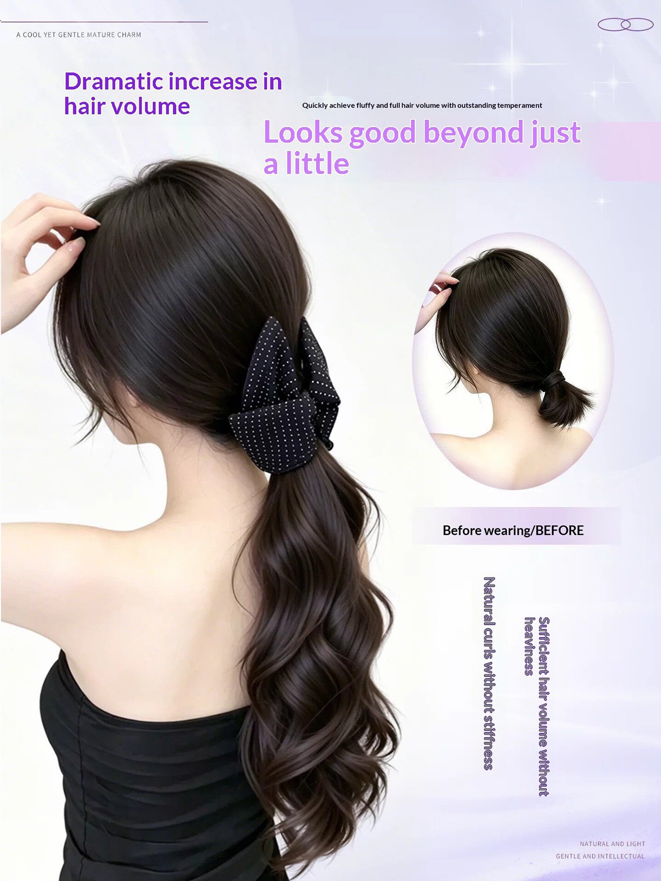 Bow Claw Clip Synthetic Ponyta - Hair Claw Clip Set recension och pris