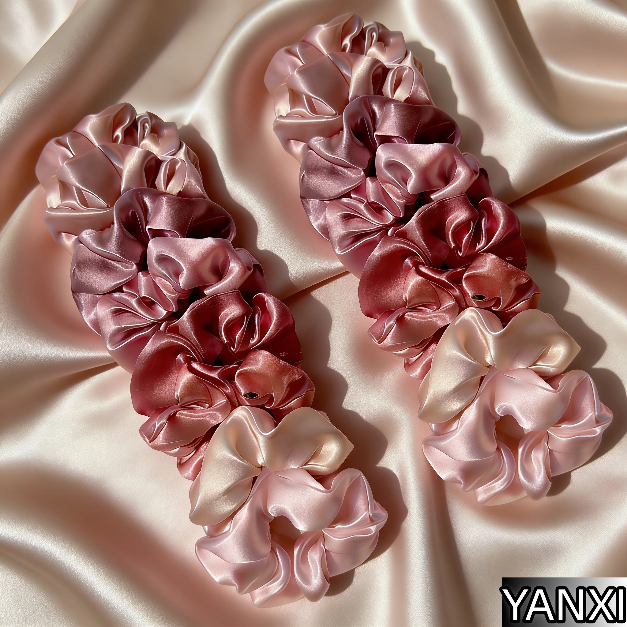 16/6-Piece Women's Pure Color  - Scrunchie Satin Set recension och pris