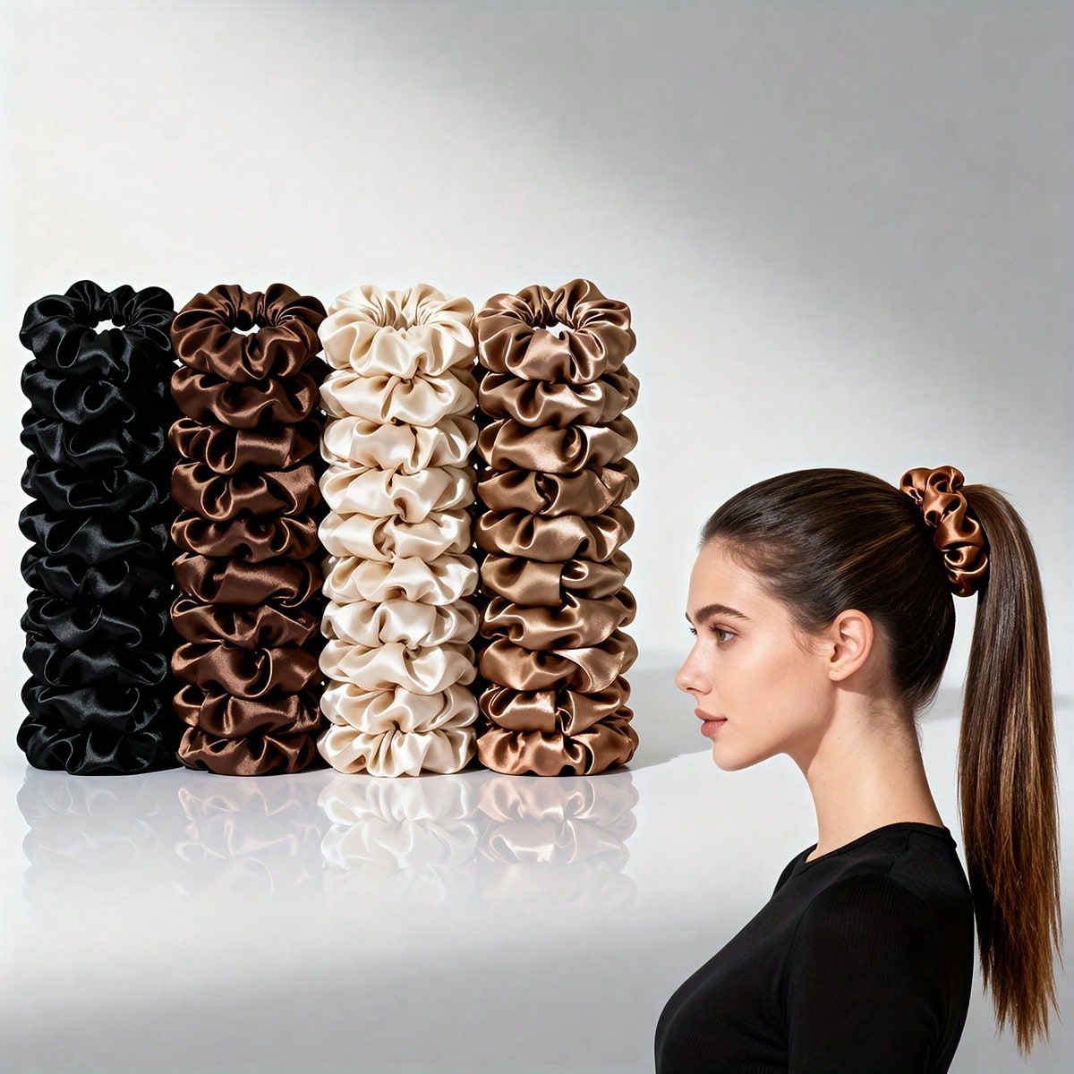 28pcs Satin Hair Scrunchies Se - Scrunchie Satin Set recension och pris