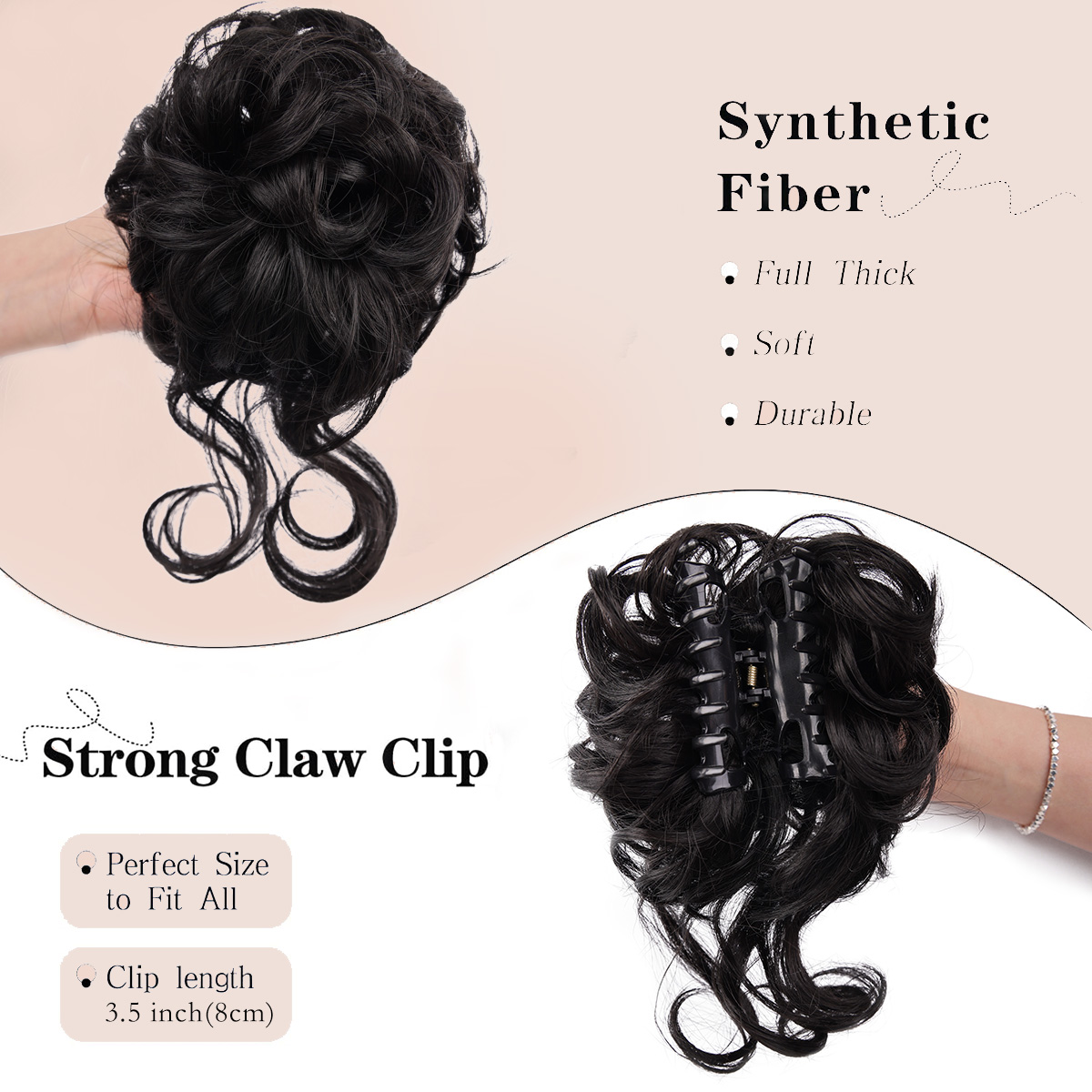 Messy Bun Hair Piece Claw Clip - Hair Claw Clip Set recension och pris