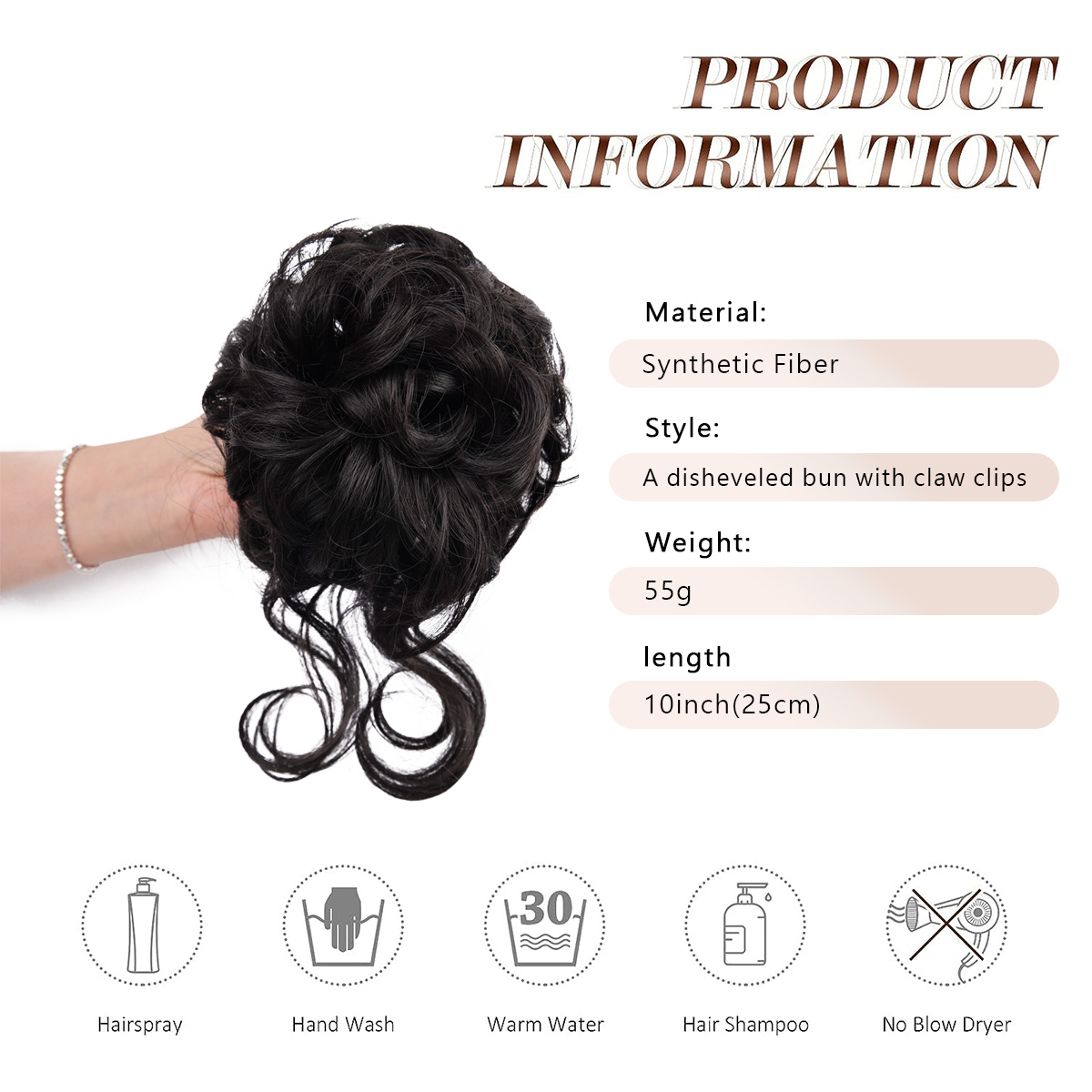 Messy Bun Hair Piece Claw Clip - Hair Claw Clip Set recension och pris